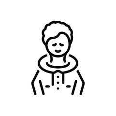 Black line icon for child