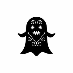 creative details Ghost Icon Vector Illustration 