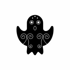 creative details Ghost Icon Vector Illustration 