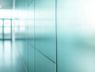 Modern Architecture Reflection: A minimalist interior perspective featuring the clean lines and reflective surfaces of a modern building's hallway, bathed in natural light.