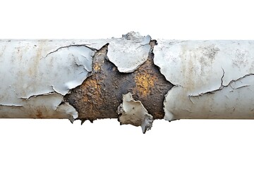 Corroded Metal Pipe Section