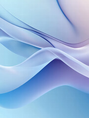 Obraz premium Abstract Flowing Fabric: Serene pastel blue and purple fabric flows in an elegant dance, creating a calming and ethereal visual experience.