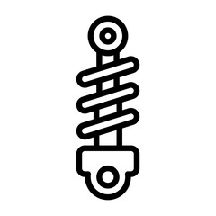 suspension outline icon. shock black line illustration.