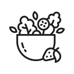 Salad icon vector image. Suitable for mobile apps, web apps and print media.