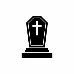 creative details Gravestone Icon Vector Illustration 