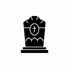 creative details Gravestone Icon Vector Illustration 