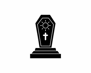 creative details Gravestone Icon Vector Illustration 