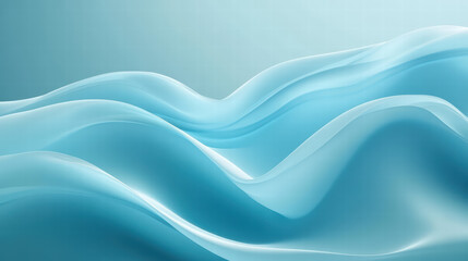 Fototapeta premium Abstract Flowing Waves of serenity :An abstract image of flowing, ethereal waves in shades of blue creates a serene and visually appealing composition. The soft, flowing forms evoke feelings of calm.