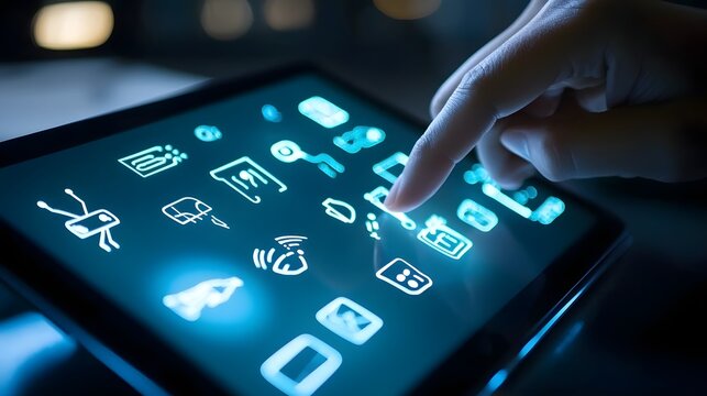 Innovative sign language translation app displayed on a tablet device providing an accessible and user friendly interface for deaf and hearing impaired individuals to communicate with ease