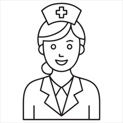nurse silhouette vector design