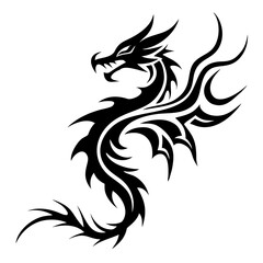 Chinese dragon silhouette