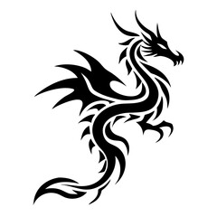 Chinese dragon silhouette