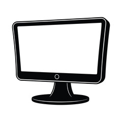 Desktop monitor isolated on white