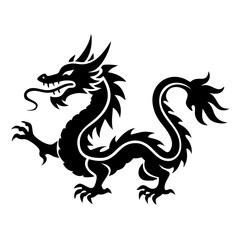 Chinese dragon silhouette