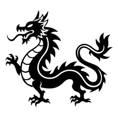Chinese dragon silhouette