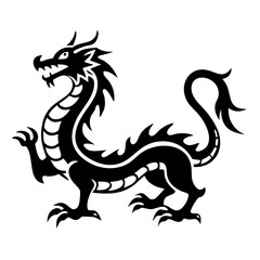 Chinese dragon silhouette