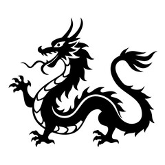 Chinese dragon silhouette