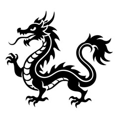 Chinese dragon silhouette