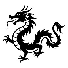Chinese dragon silhouette