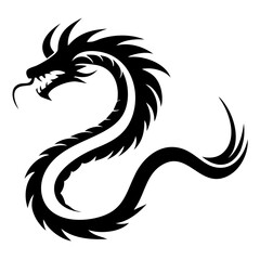 Chinese dragon silhouette