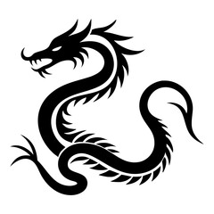 Chinese dragon silhouette