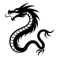 Chinese dragon silhouette