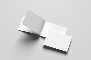 3D Blank Landscape Horizontal Brochure Or Magazine.