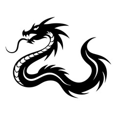 Chinese dragon silhouette