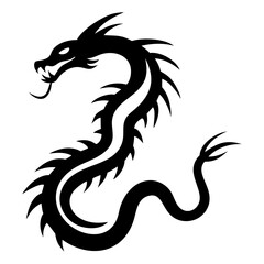 Chinese dragon silhouette