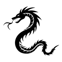 Chinese dragon silhouette