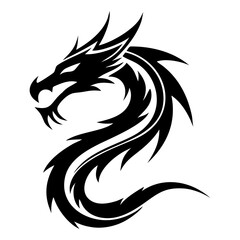 Chinese dragon silhouette