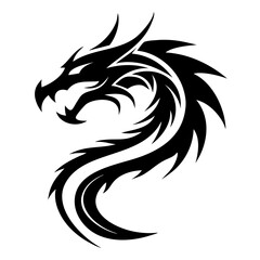 Chinese dragon silhouette