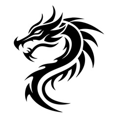 Chinese dragon silhouette