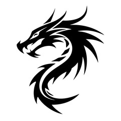 Chinese dragon silhouette