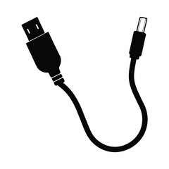 usb cable vector on white background