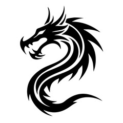Chinese dragon silhouette
