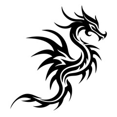 Chinese dragon silhouette