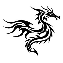 Chinese dragon silhouette
