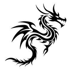 Chinese dragon silhouette