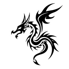 Chinese dragon silhouette