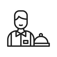 Waiter icon vector image. Suitable for mobile apps, web apps and print media.