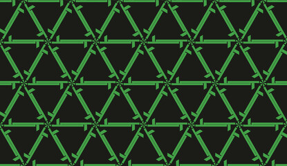 Modern elegant background Triangles, lines.. For your design. Vector seamless pattern in geometric style. Dark Green color.