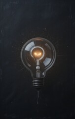 A close-up of a vintage-style light bulb with a warm, glowing filament, casting a soft, ambient light against a dark background, highlighting its intricate design and glass texture.