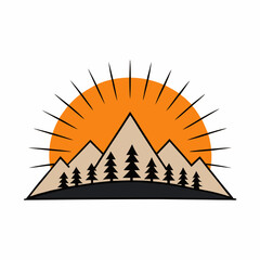 illustration of a mountain landscape