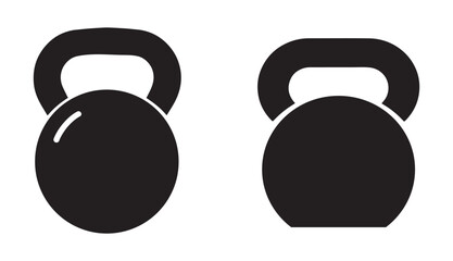 Two Simple Kettlebell Icons for Fitness Design