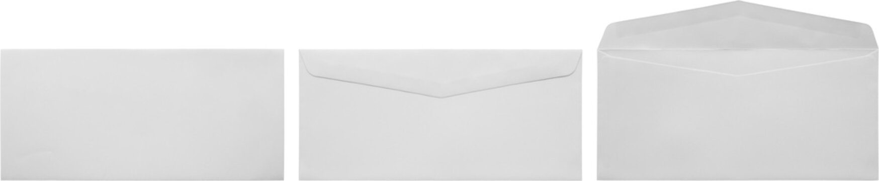 White paper envelope isolated on white background