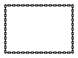 Silhouette, metal chain, vector image.