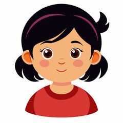 Obraz premium portrait, toddler, girl, black hair, cute, smiling, child, kid, baby, white background, happy, adorable, sweet, little girl, bow, hair bow, hairstyle, close-up, childhood, face, expression, cheerful, 