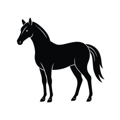 Horse Standing Minimalist Silhouette Vector