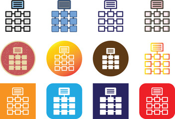 The Organizational Chart Icon represents a structured hierarchy, ideal for visualizing company management, business workflows,and team organization.Perfect for corporate,HR,and business-related design